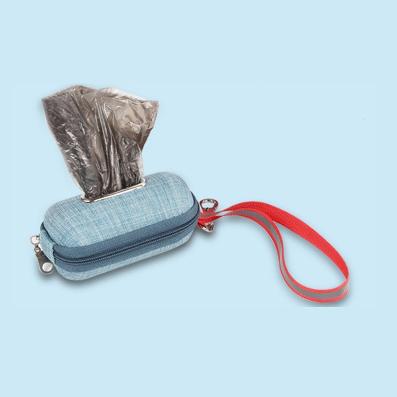 Dispensador portátil de bolsas para excrementos de perros y gatos, soporte para bolsas de recogida